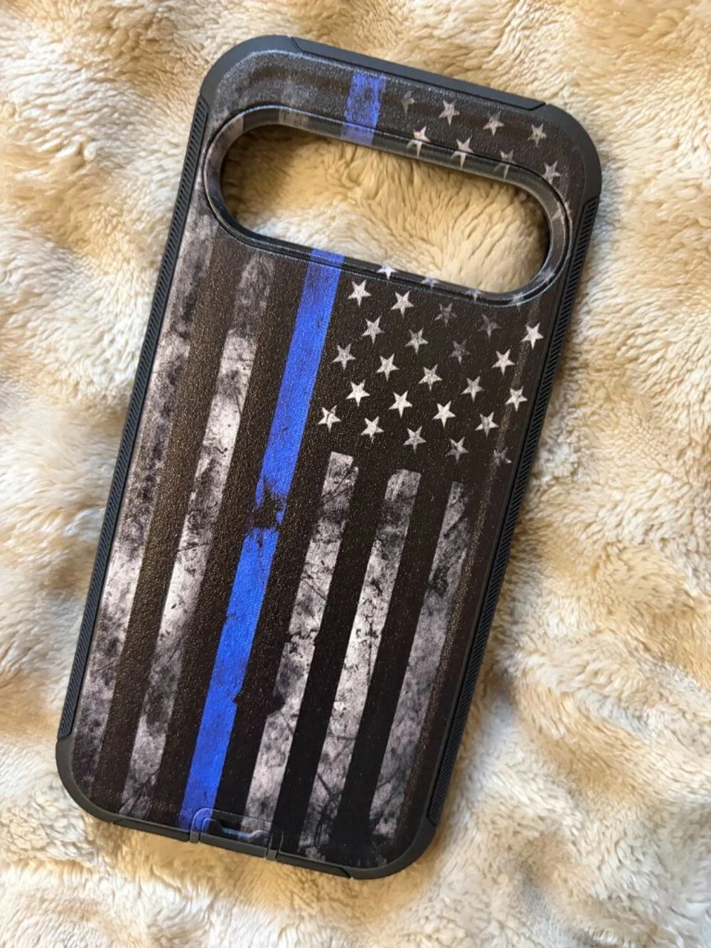 Blue Line Google Pixel 9 Phone Case American Flag Police Support Tough Cover